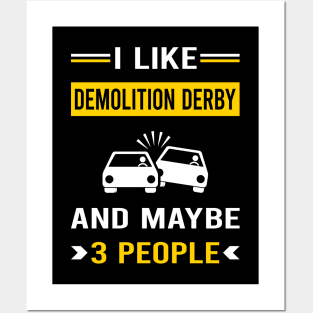 3 People Demolition Derby Posters and Art